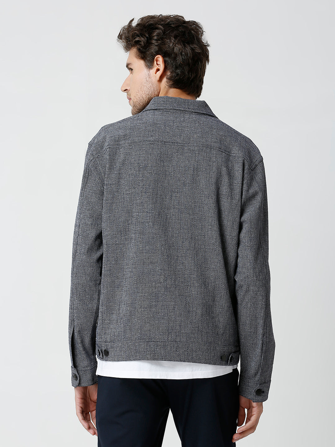 Cotton Checks Medieval Blue Parkway Shacket