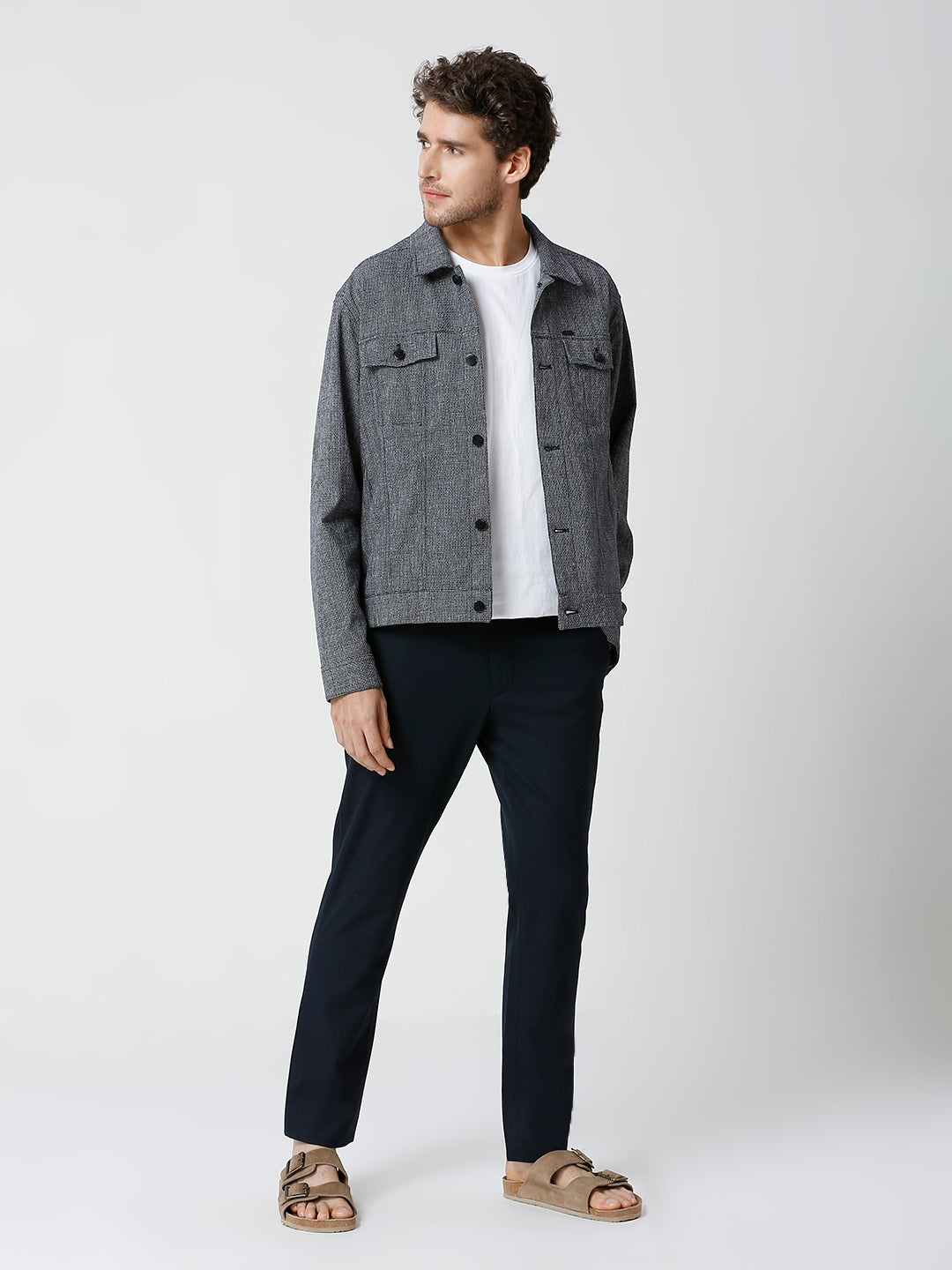 Cotton Checks Medieval Blue Parkway Shacket