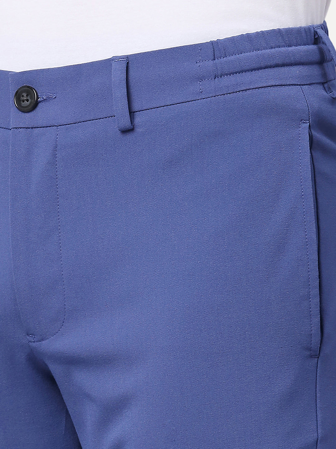Cobalt Blue Plain Trouser for men
