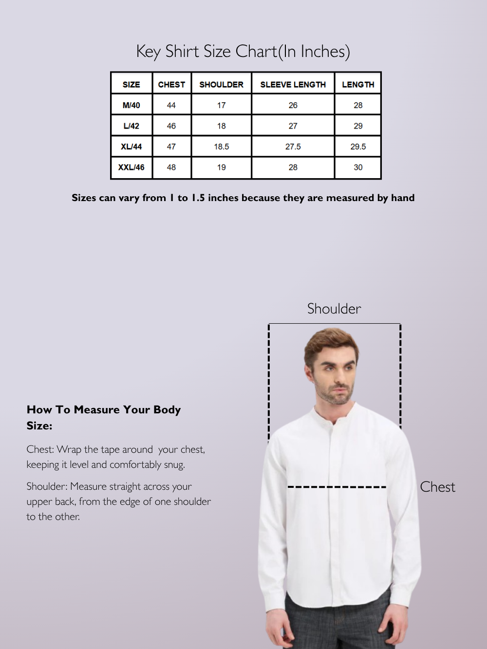 Cotton Mandarin Collar Key Shirt