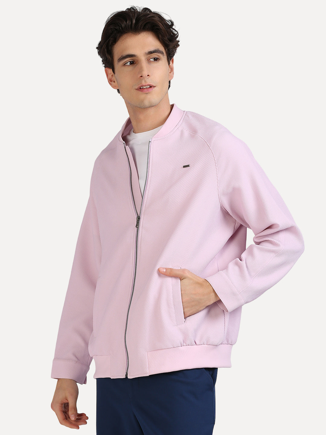 Lightweight Soft Touch Pink shacket for men