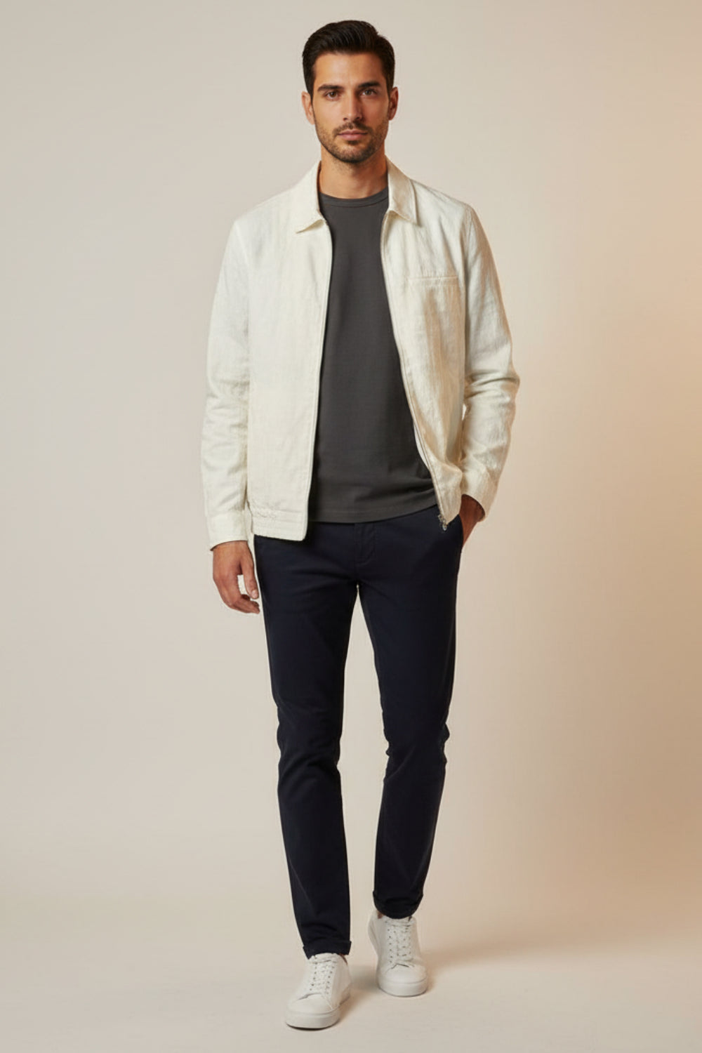 Cotton Jacquard Messenger Shacket