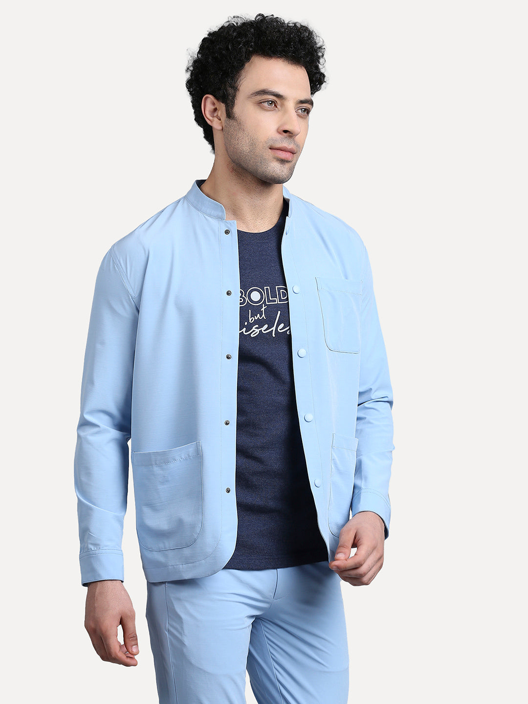 Airflow Sky Blue Layer Shacket