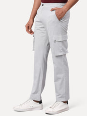 Hyperflex Grey Melange Highlight Cargo Trouser
