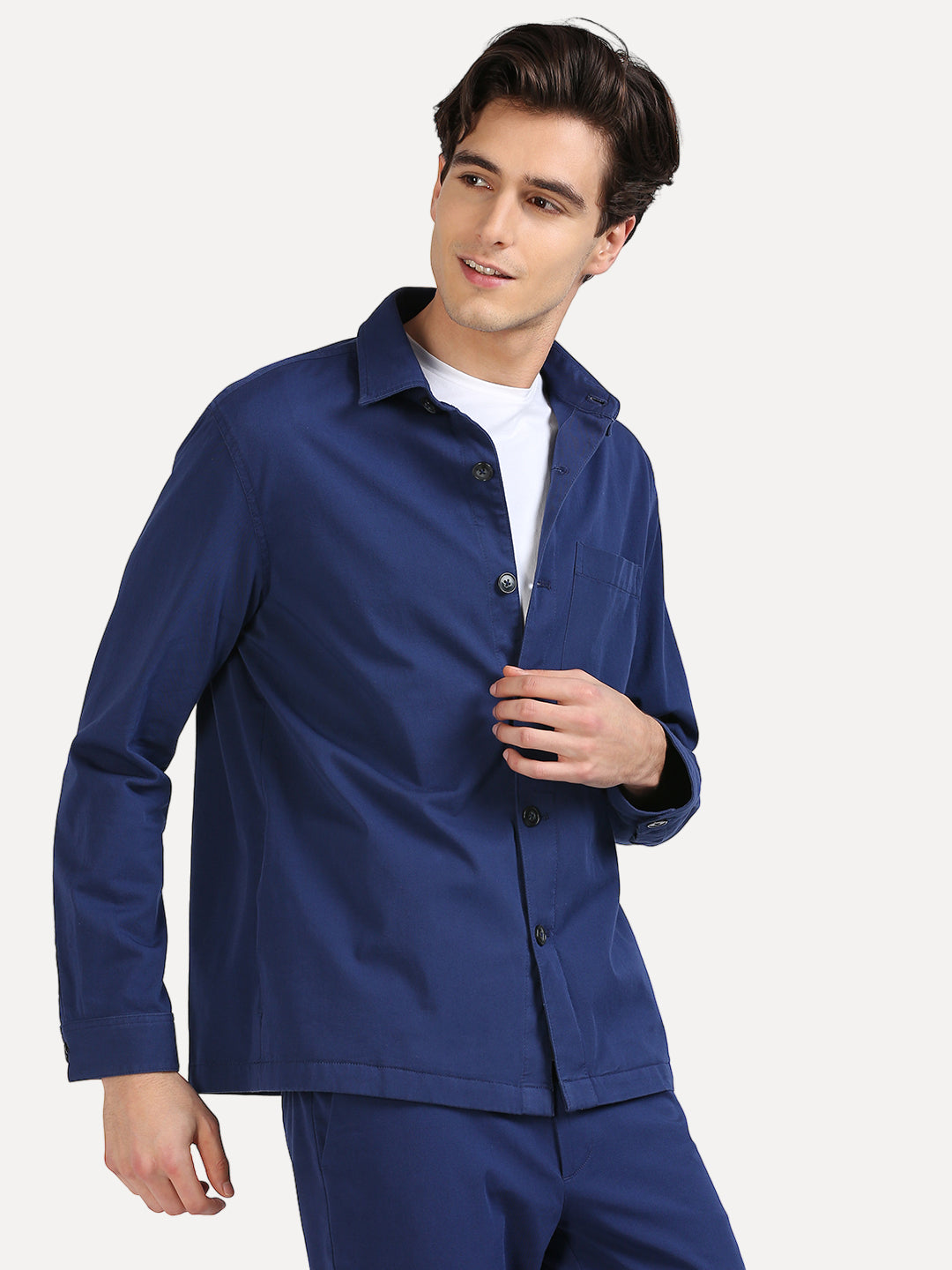 Cotton Tech Electric Blue Weekday Shacket