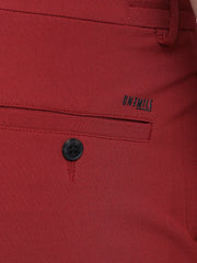 double pocket red beetroot trouser for men