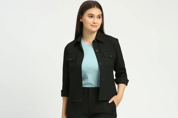 black shacket for women