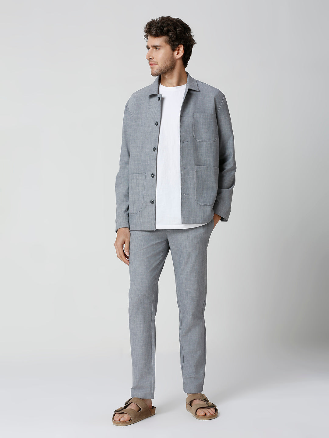 Stretchable Monument Grey Shizen Shacket