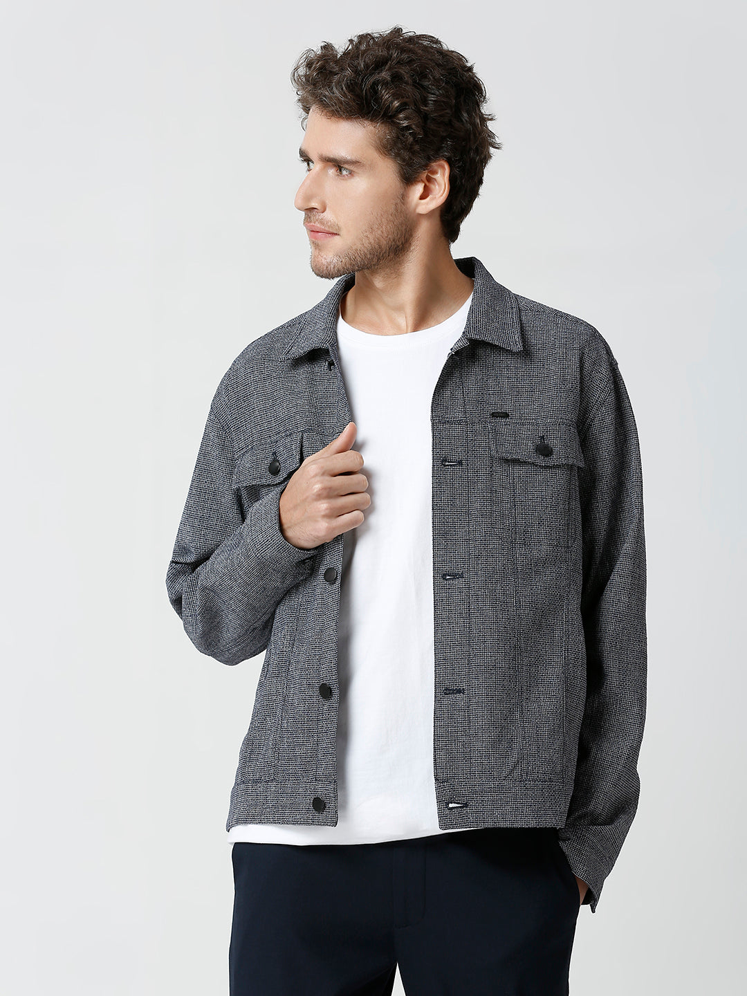 Cotton Checks Medieval Blue Parkway Shacket