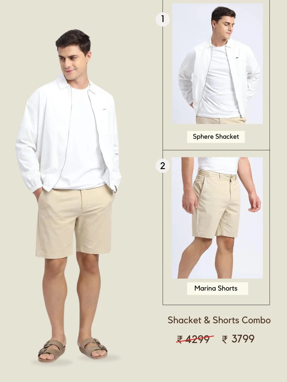 The Coastal Charmer - Shacket & Shorts Combo