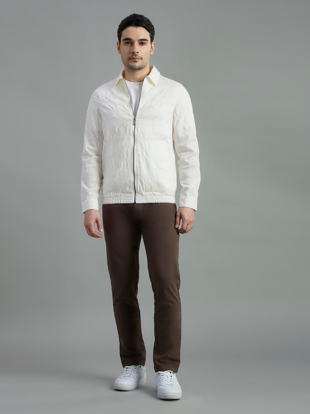 Cotton Jacquard Messenger Shacket