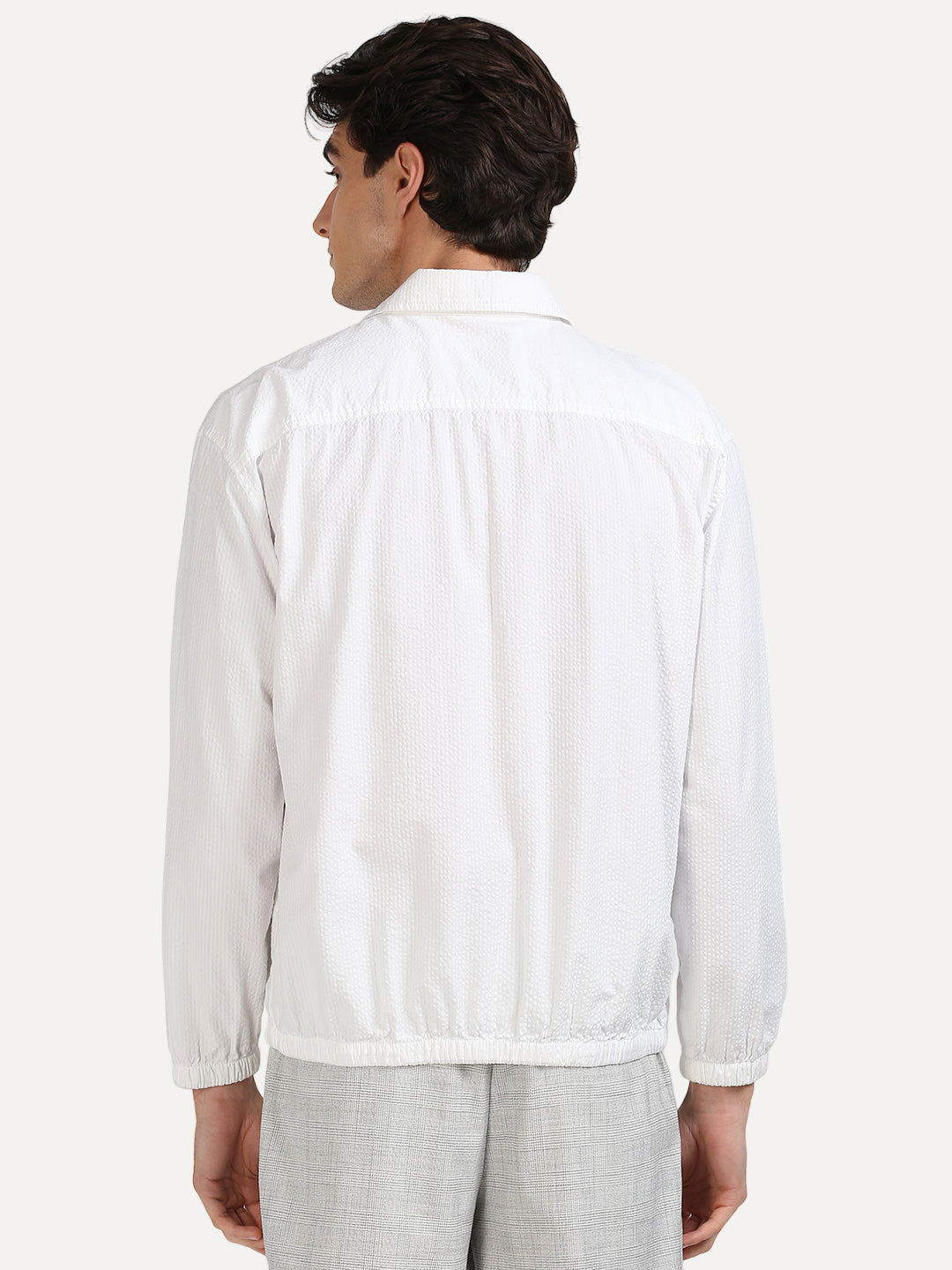 Soft Touch White Sphere Shacket