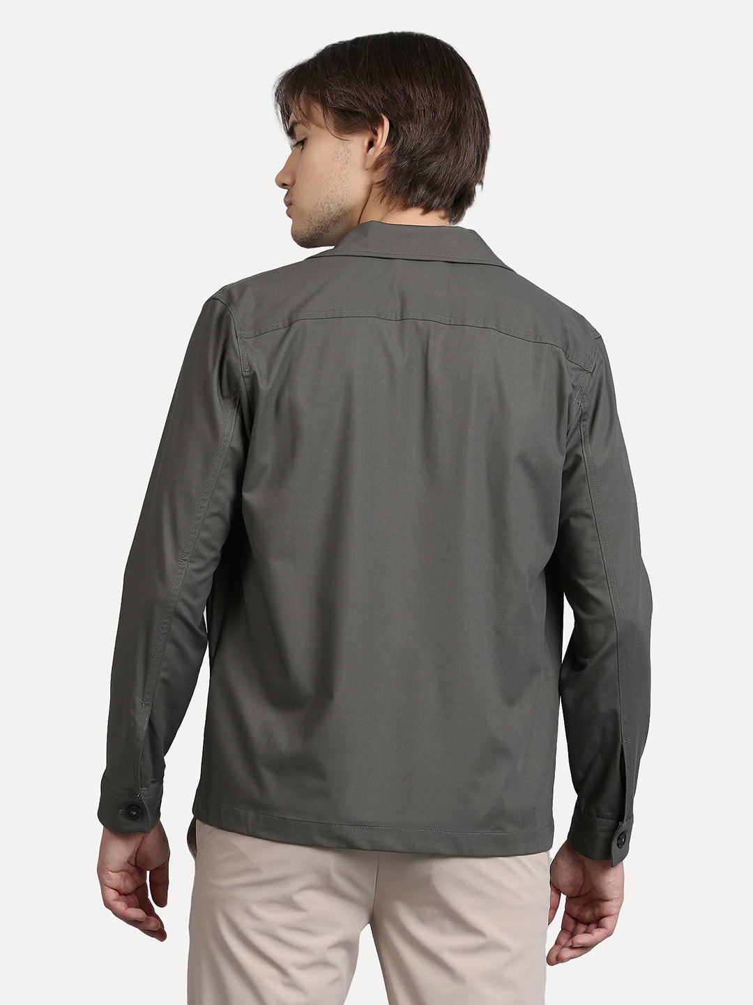 dusty green soft lightweight fabric shacket